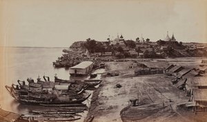 Village on the Irrawaddy by British Photographer